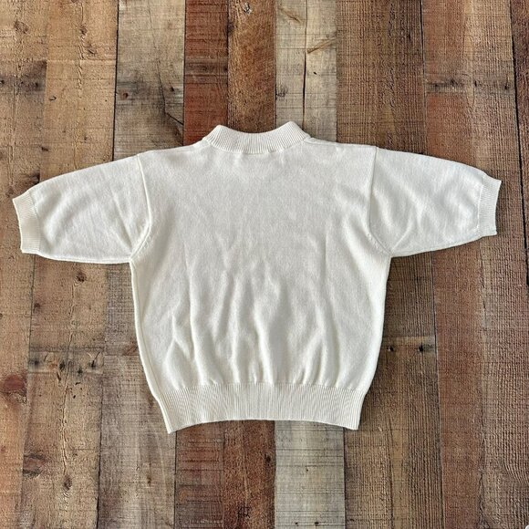 Rafaella Petites Cream Sweater - Wool & Acrylic - S - Warm & Cozy Chic - Picture 8 of 8